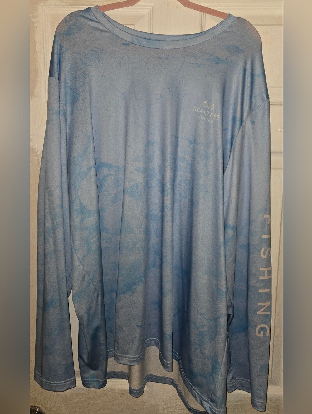 Realtree Men’s Light Blue Long Sleeve Fishing Shirt 3XL